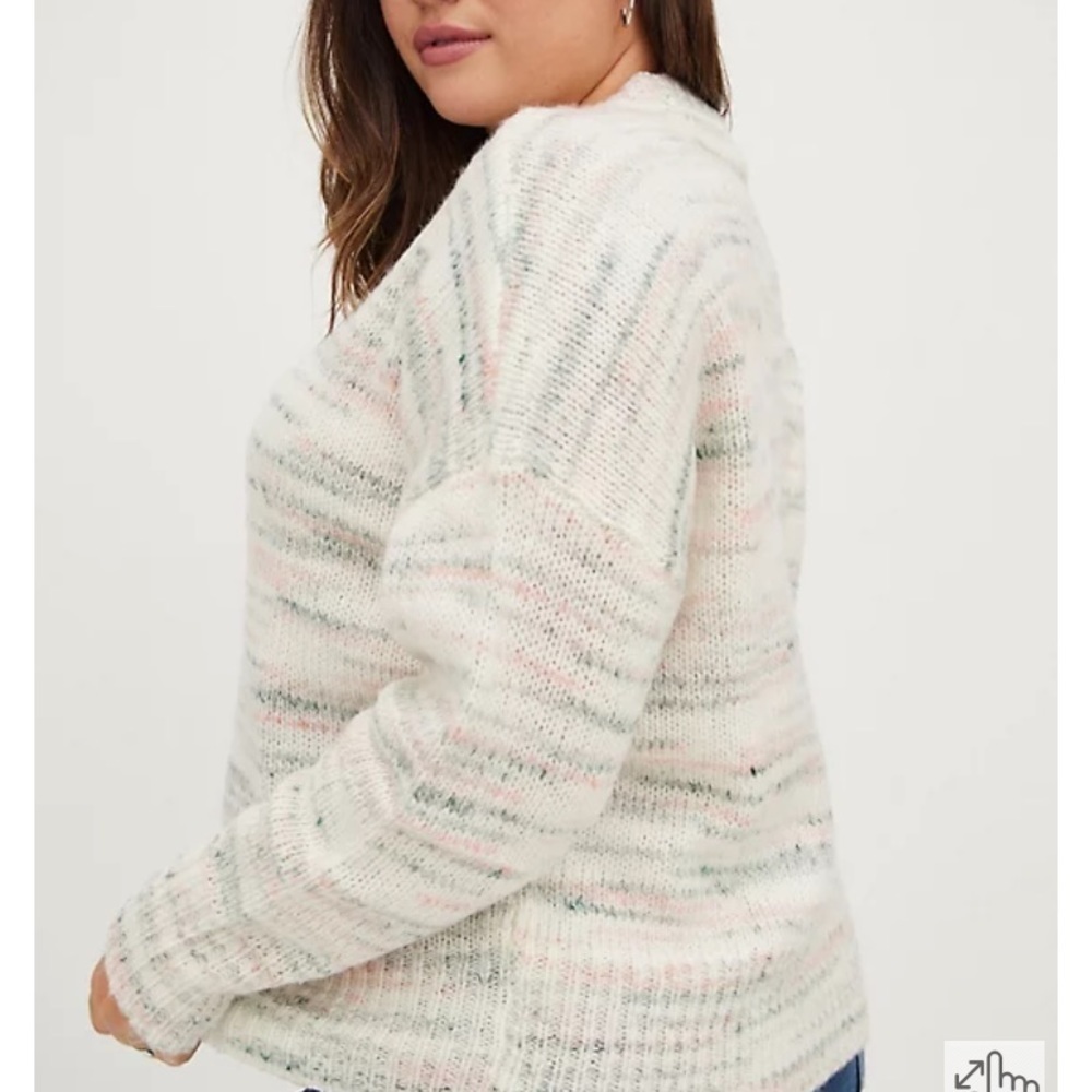 TORRID drop shoulder pullover unicorn Heather multi color plus size 4X new